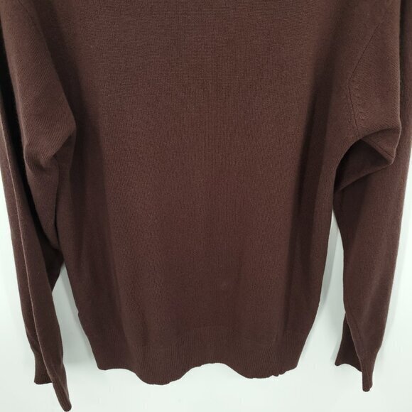 VTG Ton Reve 100% Cashmere Turtleneck Sweater L Brown - Picture 7 of 14